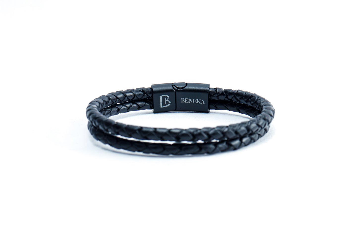 Charlies Double Rope Textured Leather Bracelet