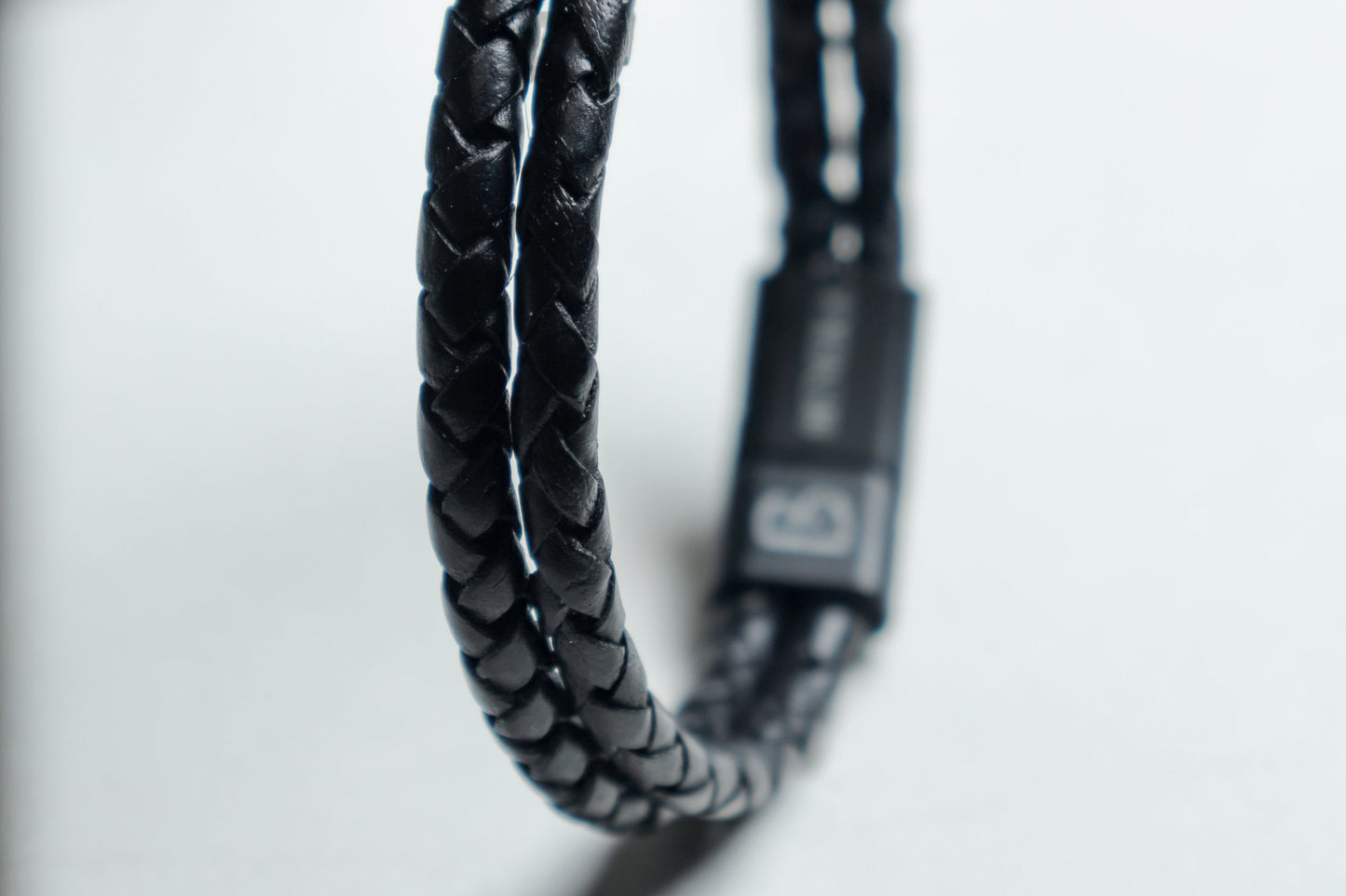 Charlies Double Rope Textured Leather Bracelet