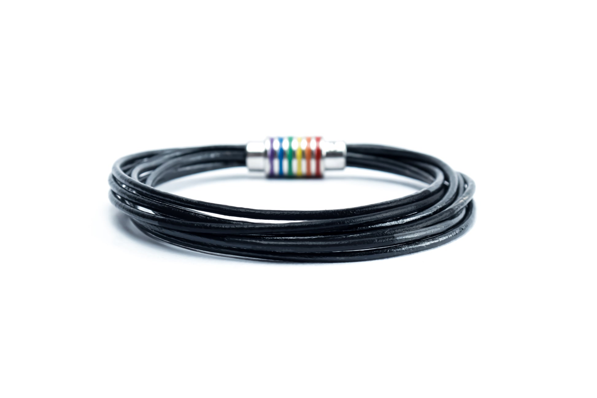 Classic Black Leather Bracelet