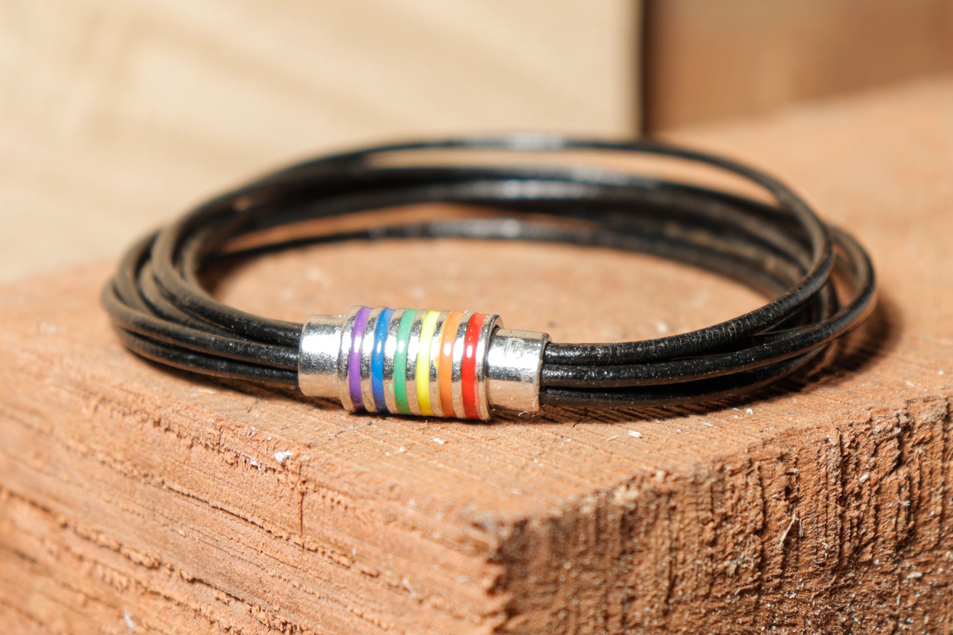 Classic Black Leather Bracelet