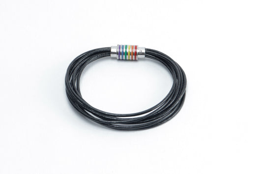 Classic Black Leather Bracelet