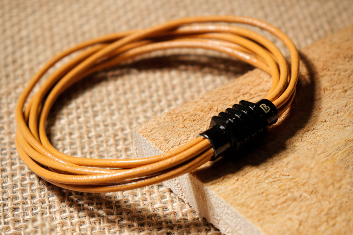Classic Neo Orange Leather Bracelet