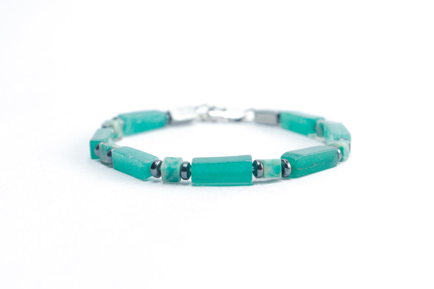 Green Aventurine & Natural Emerald Bracelet