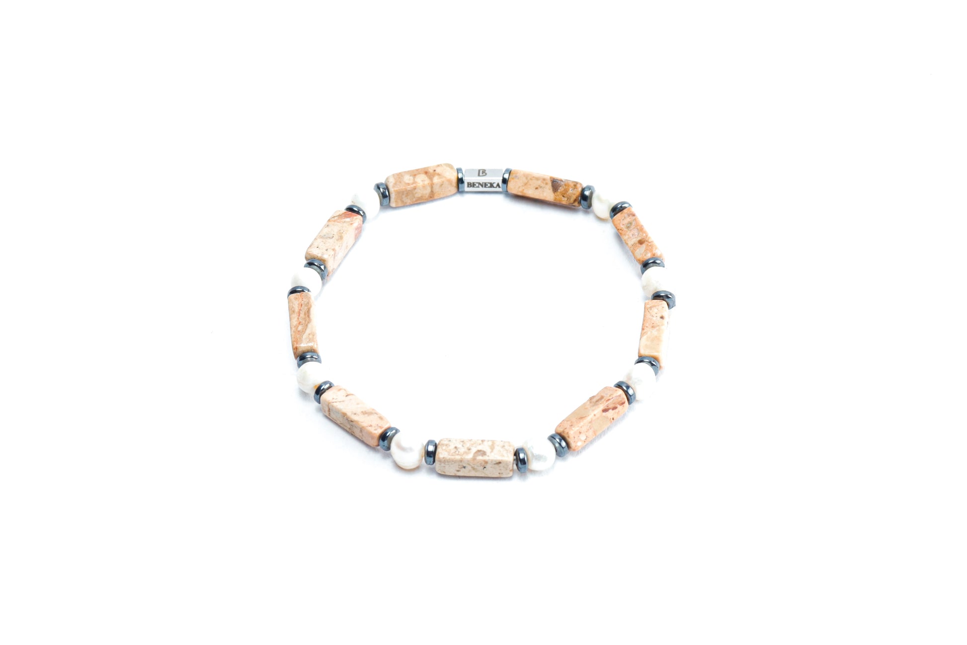 Landscape Jasper & Pearl Bracelet