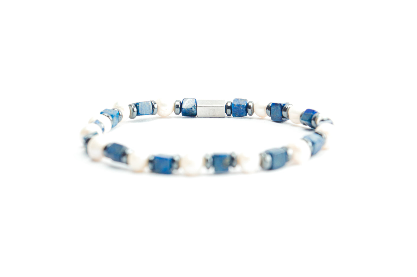 Lapis Lazuli & Sea Pearl Bracelet