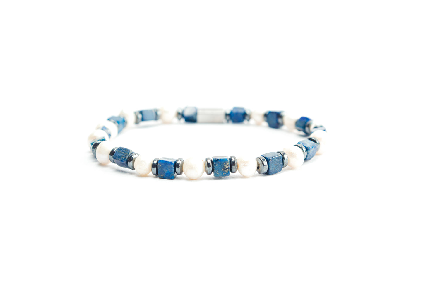 Lapis Lazuli & Sea Pearl Bracelet