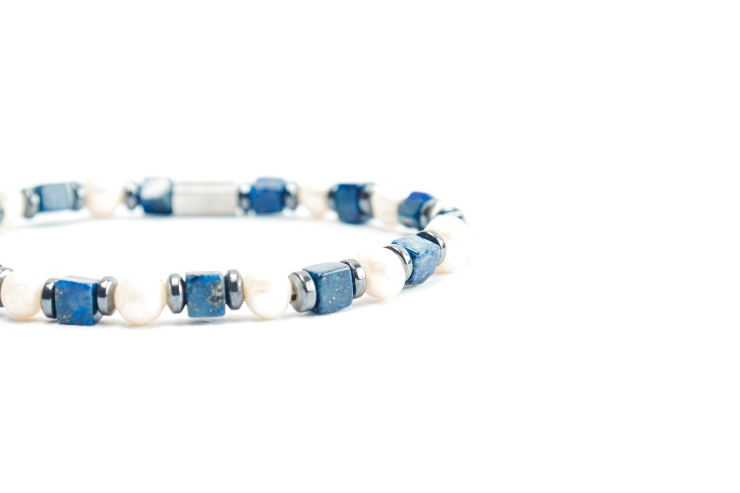 Lapis Lazuli & Sea Pearl Bracelet