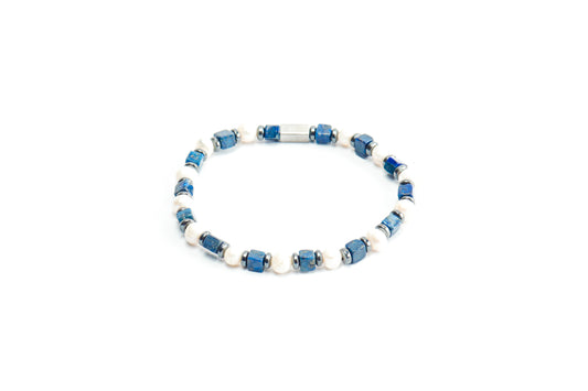 Lapis Lazuli & Sea Pearl Bracelet