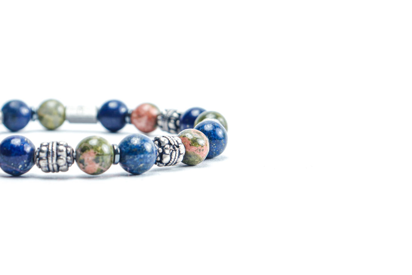 Lapis Lazuli & Unakite Jasper Bracelet