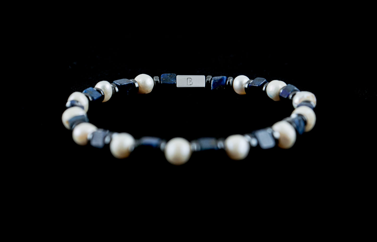 Lapis Lazuli & Sea Pearl Bracelet