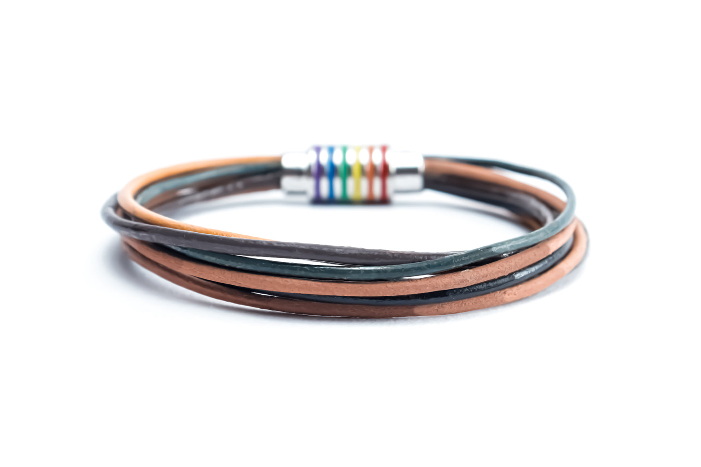 Multi Color Neo Leather Bracelet With Megsnap