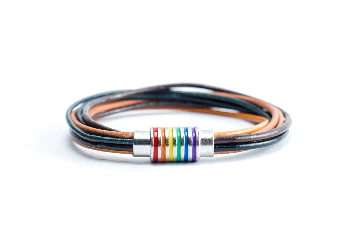 Multi Color Neo Leather Bracelet With Megsnap