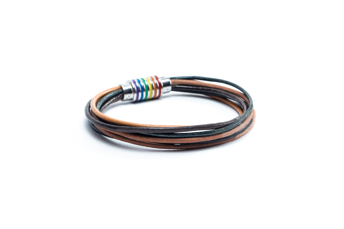 Multi Color Neo Leather Bracelet With Megsnap