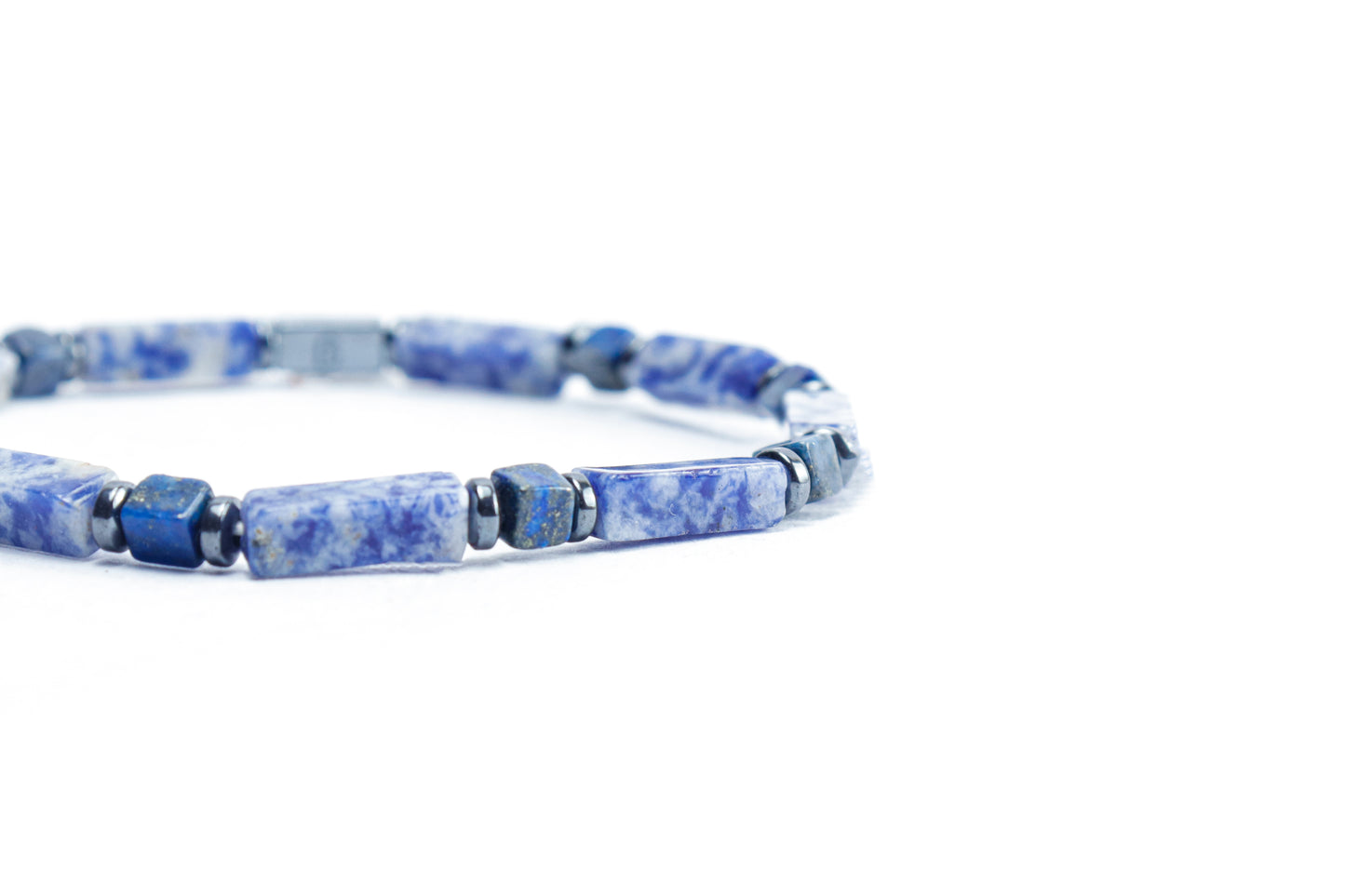 Multi shape Lapiz Lazuli Natural Stone Bracelet