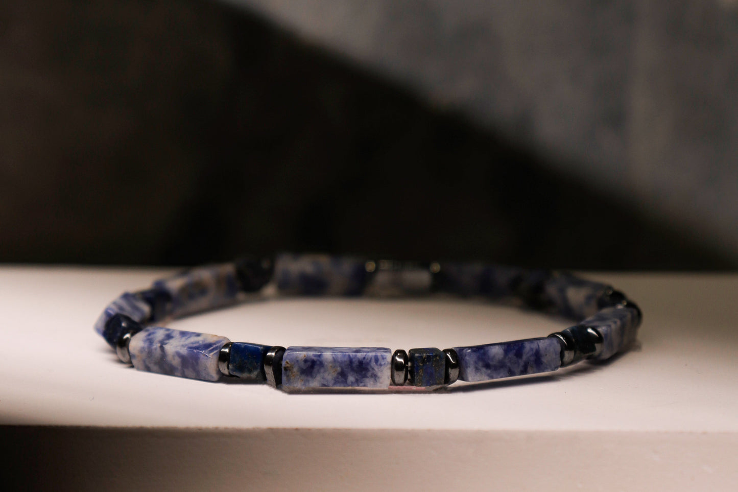 Multi shape Lapiz Lazuli Natural Stone Bracelet