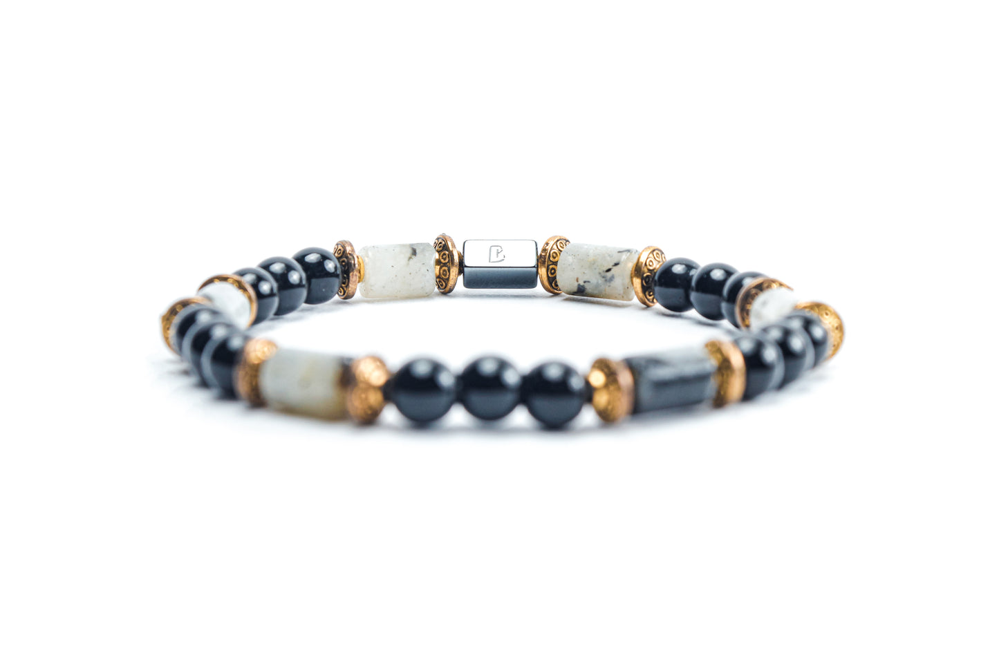 Rainbow Moon & Black Onyx Stone Bracelet