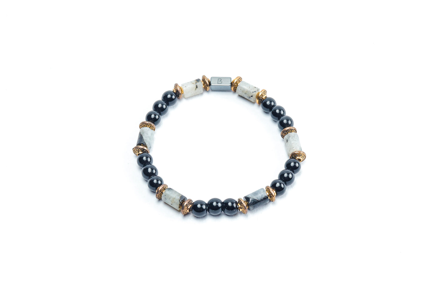 Rainbow Moon & Black Onyx Stone Bracelet