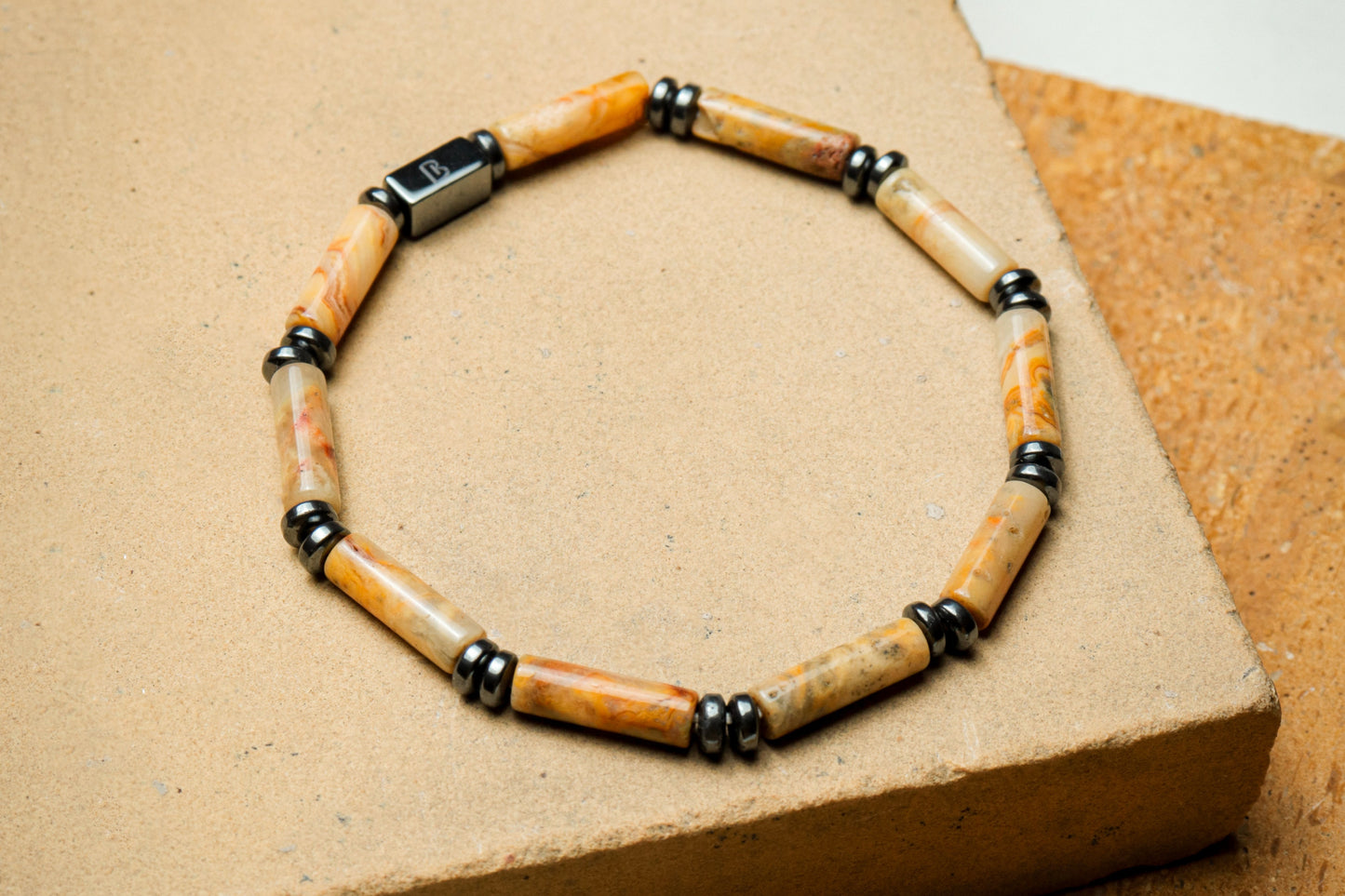 Tube Landscape Jasper Bracelet