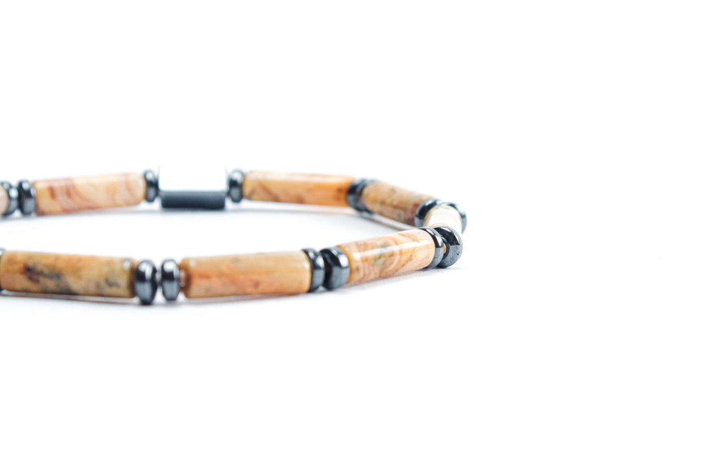 Tube Landscape Jasper Bracelet