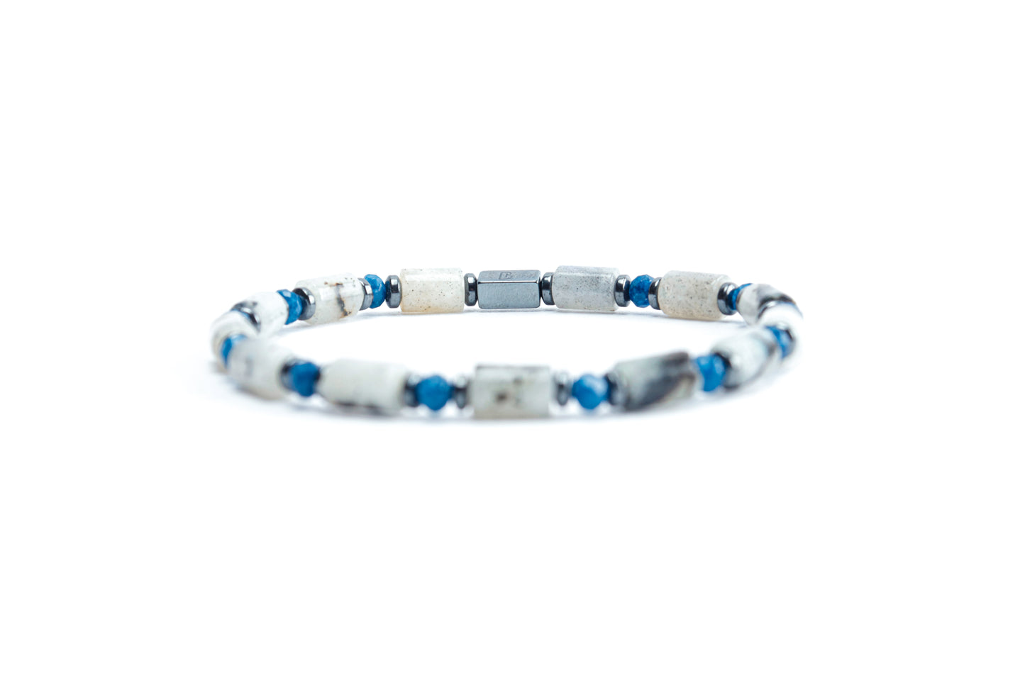 Tube Shaped Rainbow moon stone bracelet