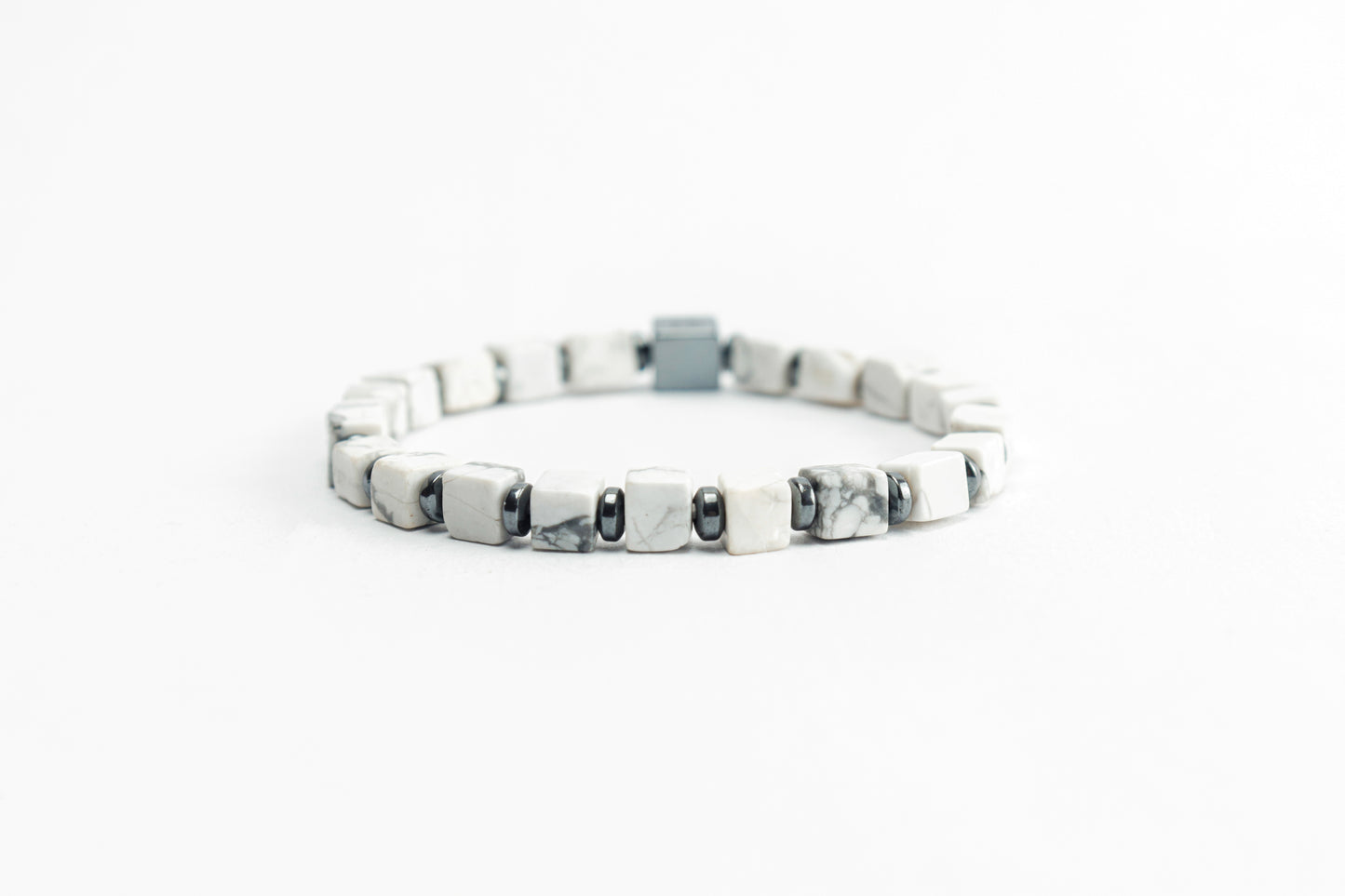 White Howlite Natural Stone Bracelet