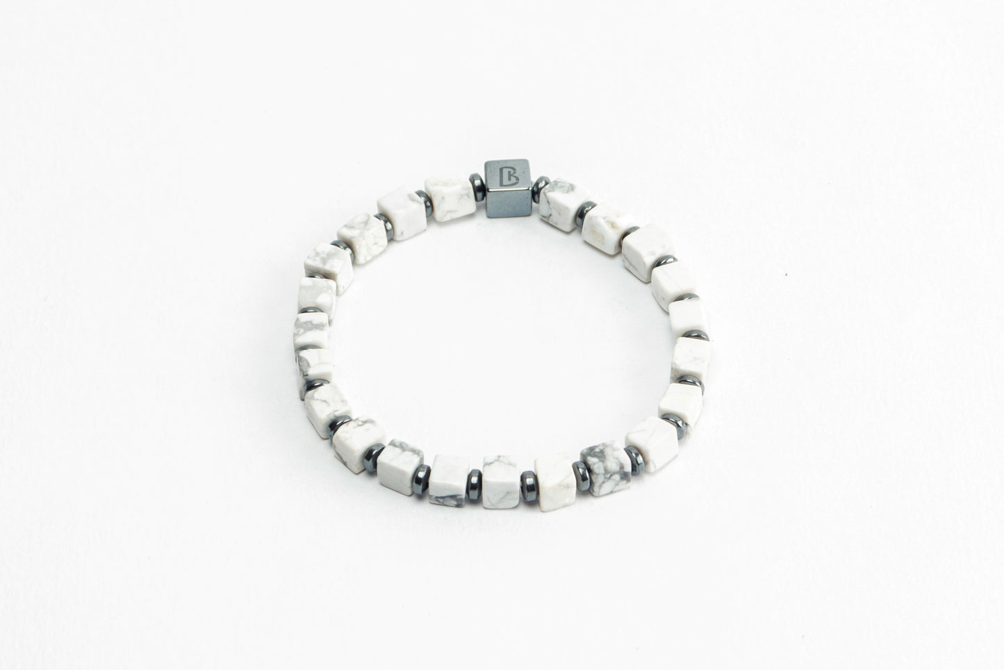 White Howlite Natural Stone Bracelet