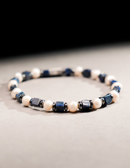 Lapis Lazuli & Sea Pearl Bracelet