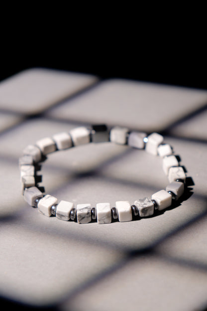 White Howlite Natural Stone Bracelet