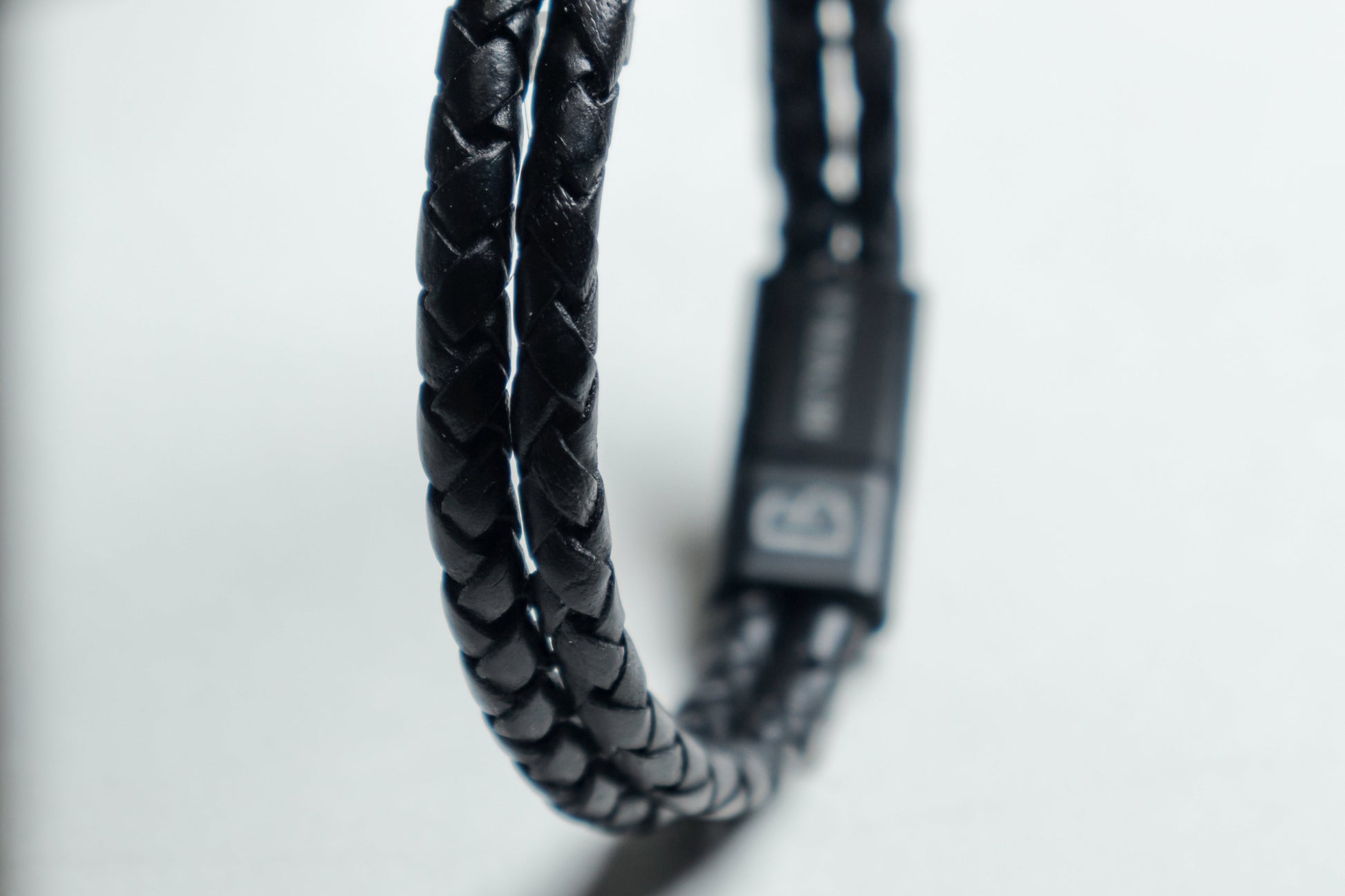 Charlies Double Rope Textured Leather Bracelet