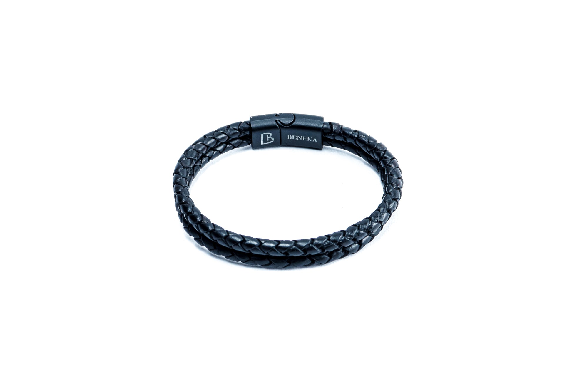Charlies Double Rope Textured Leather Bracelet
