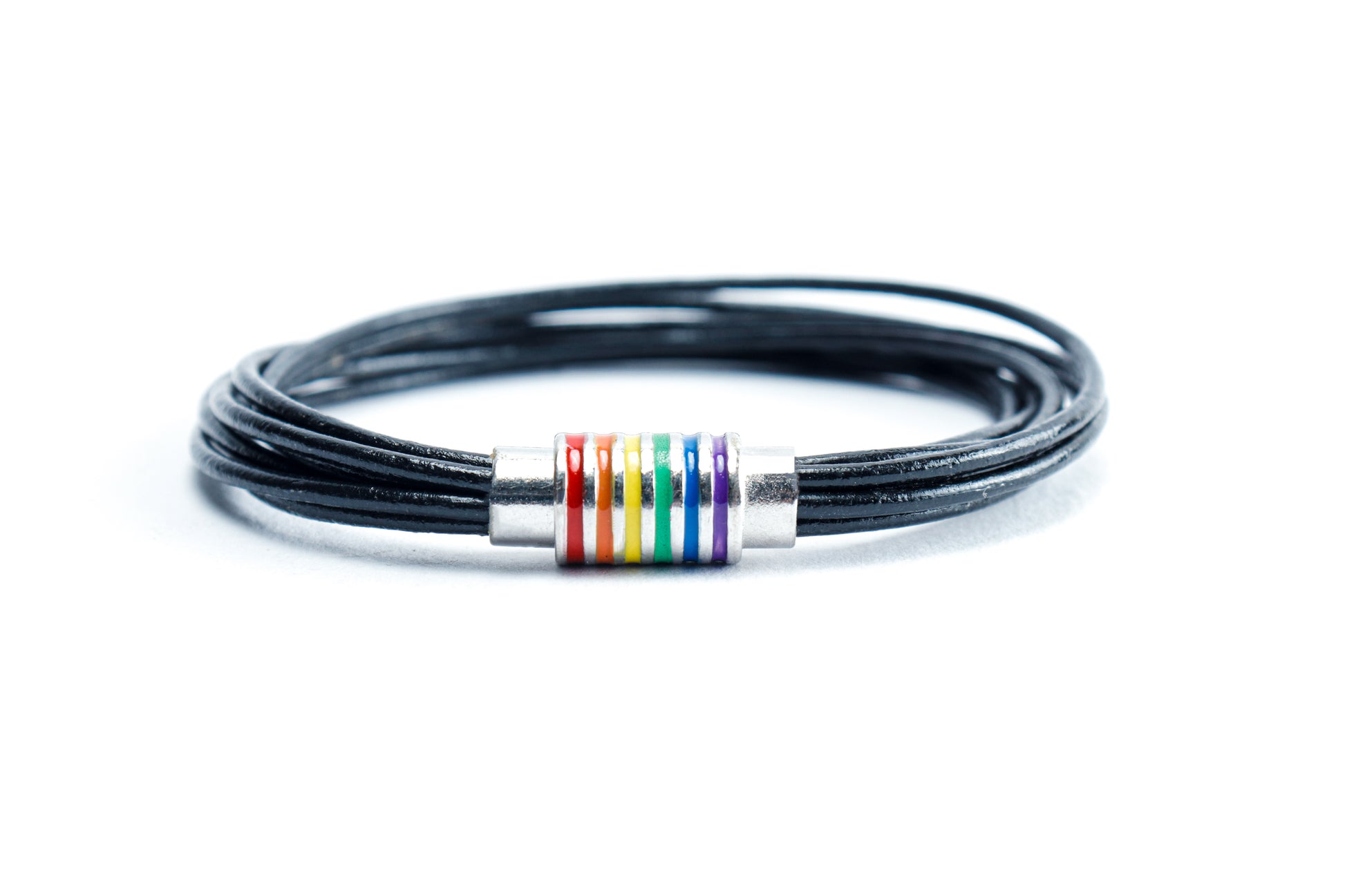 Classic Black Leather Bracelet