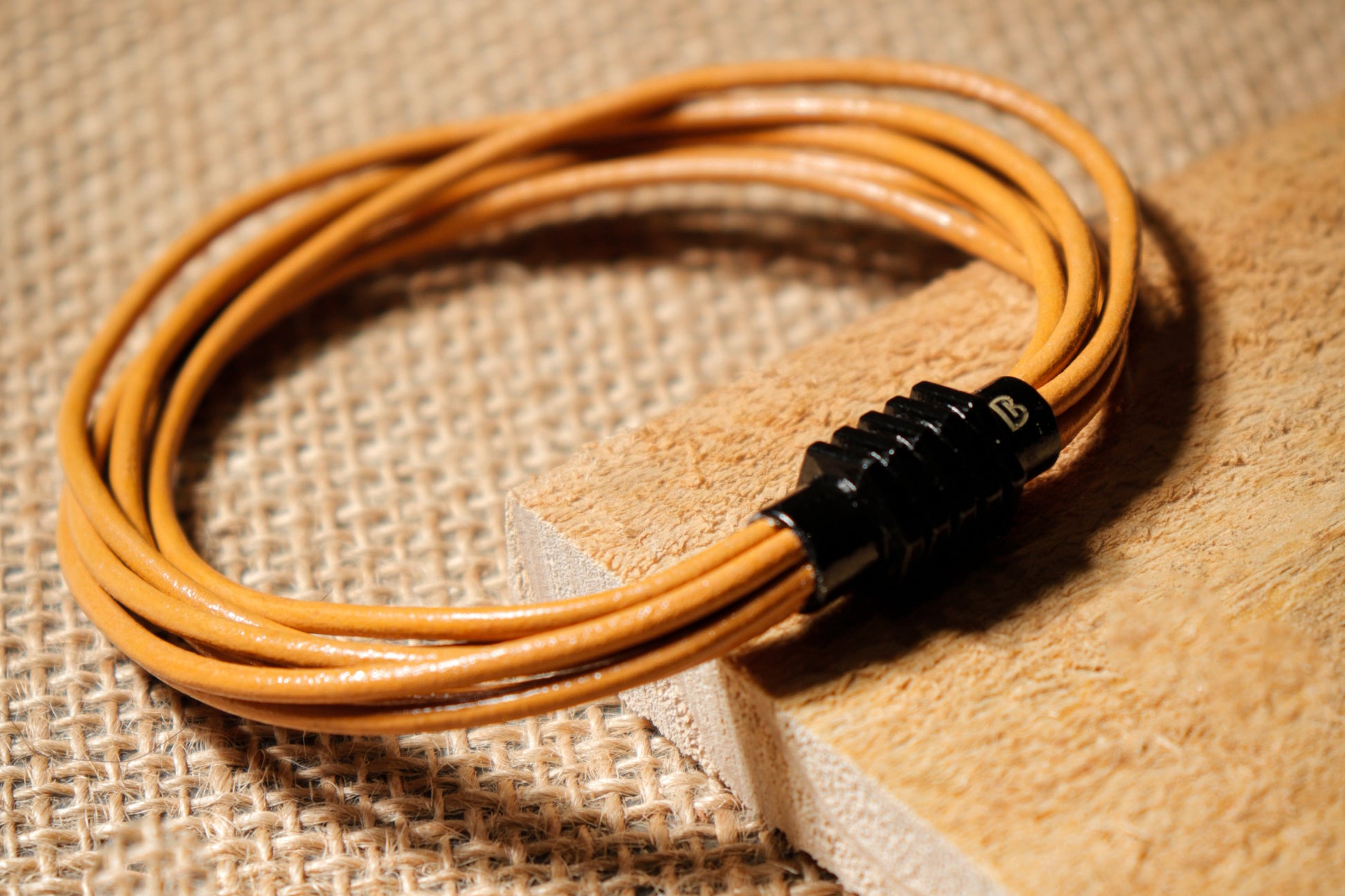 Classic Neo Orange Leather Bracelet