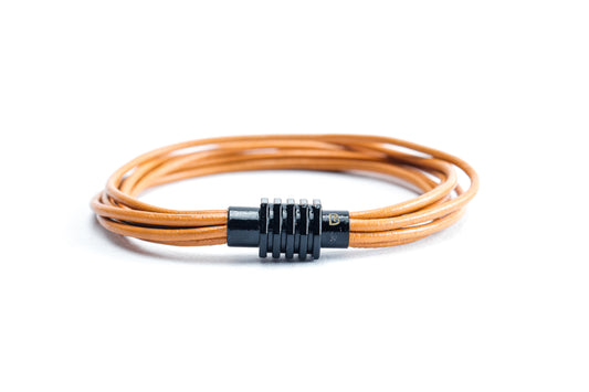 Classic Neo Orange Leather Bracelet