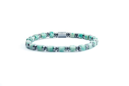 Cube-Cut Green Aventurine Bracelet