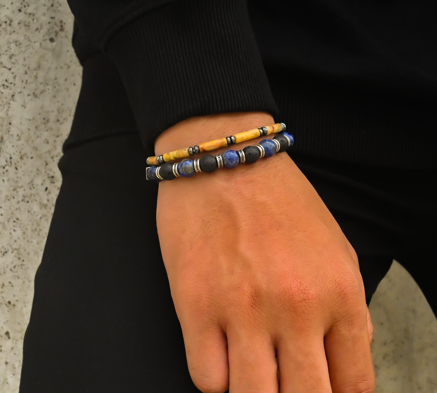 Tube Landscape Jasper Bracelet