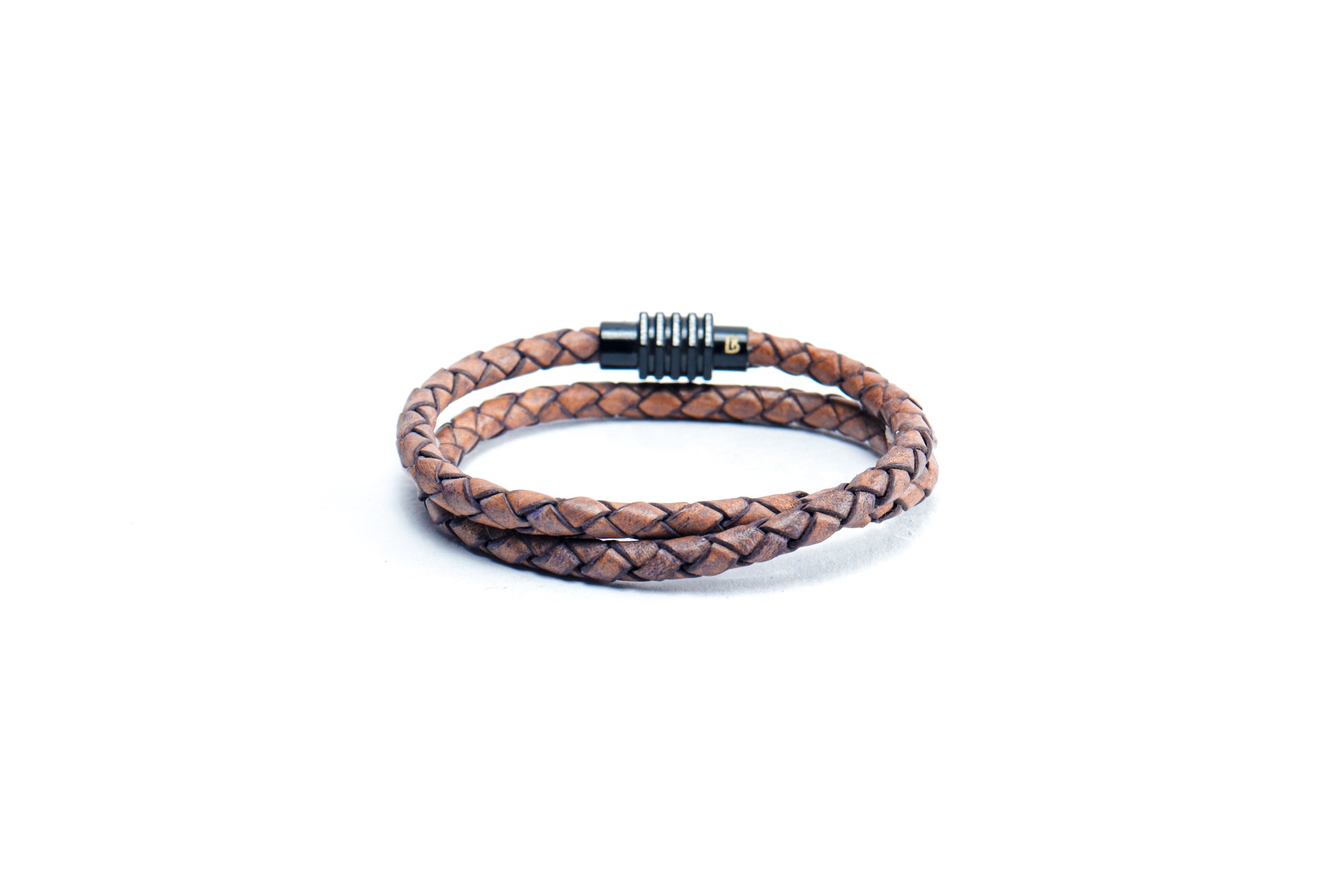 Eternity Looped Rust Brown Leather Bracelet with Magsnap