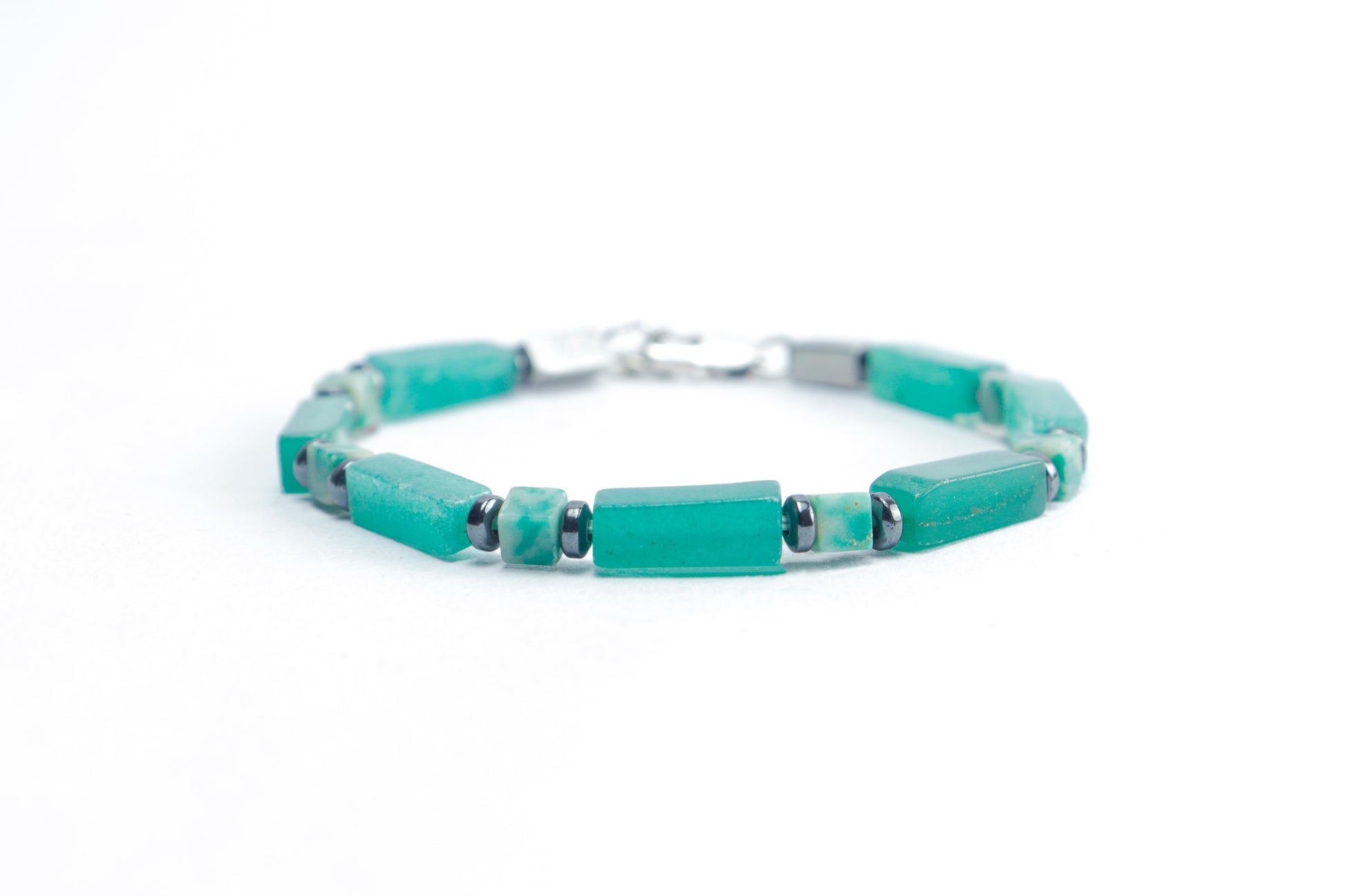 Green Aventurine & Natural Emerald Bracelet