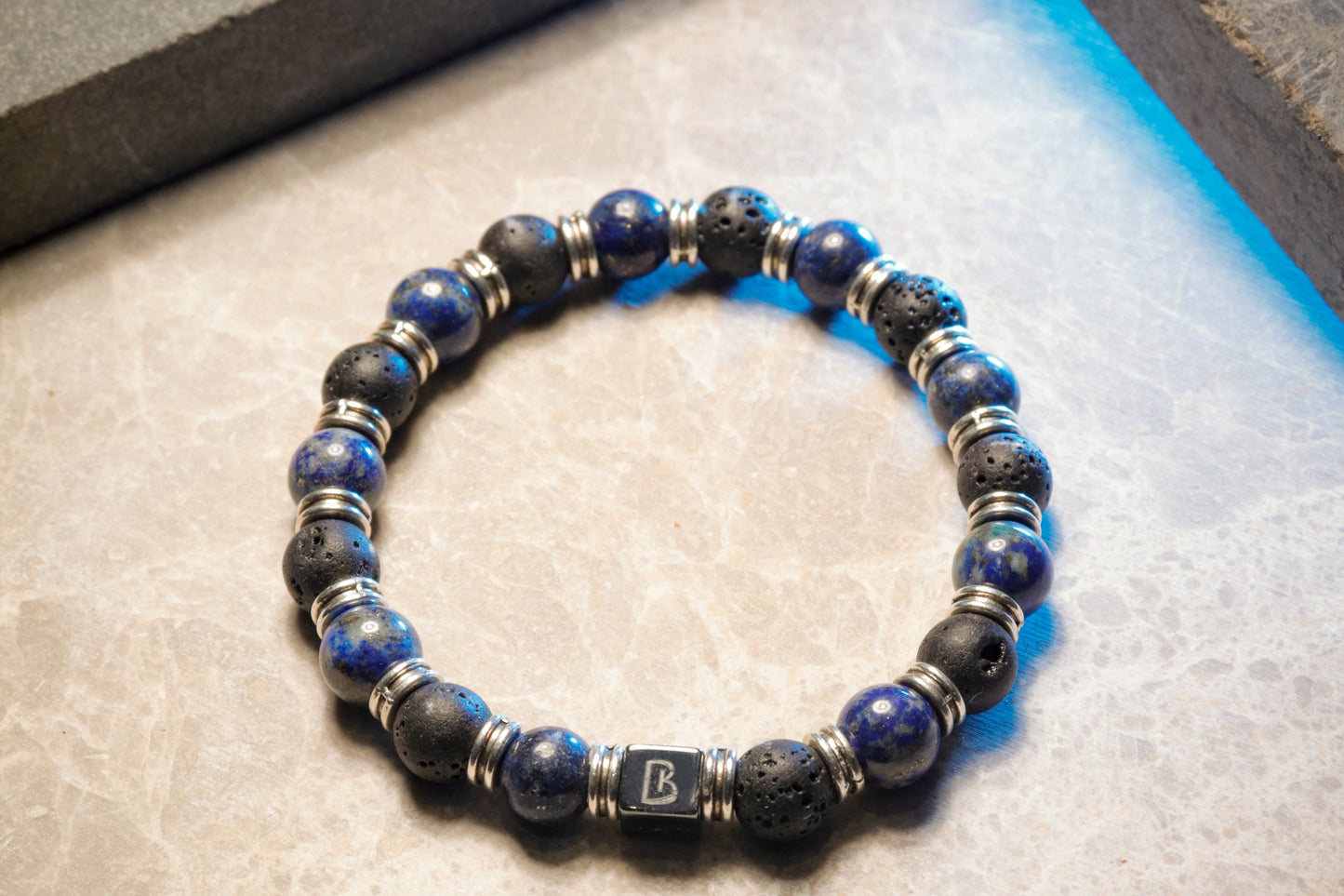 Lapis Lazuli & Lava Stone Bracelet