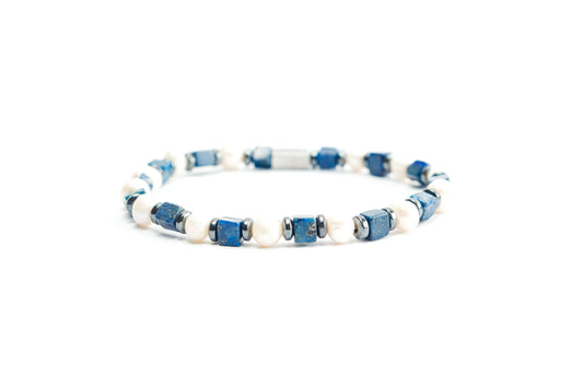 Lapis Lazuli & Sea Pearl Bracelet