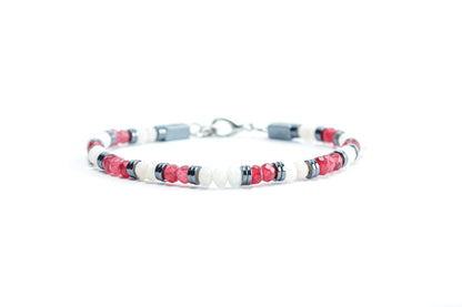 Lunar Pink & White Quartz Bracelet