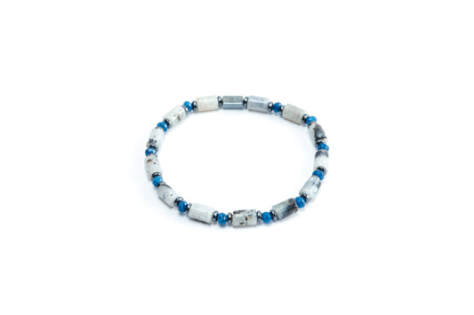 Tube Shaped Rainbow moon stone bracelet