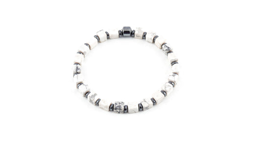 White Howlite Natural Stone Bracelet