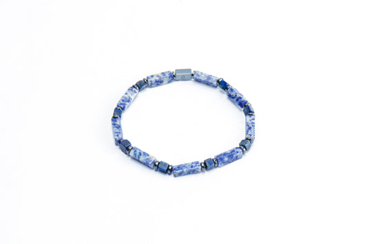 Multi shape Lapiz Lazuli Natural Stone Bracelet