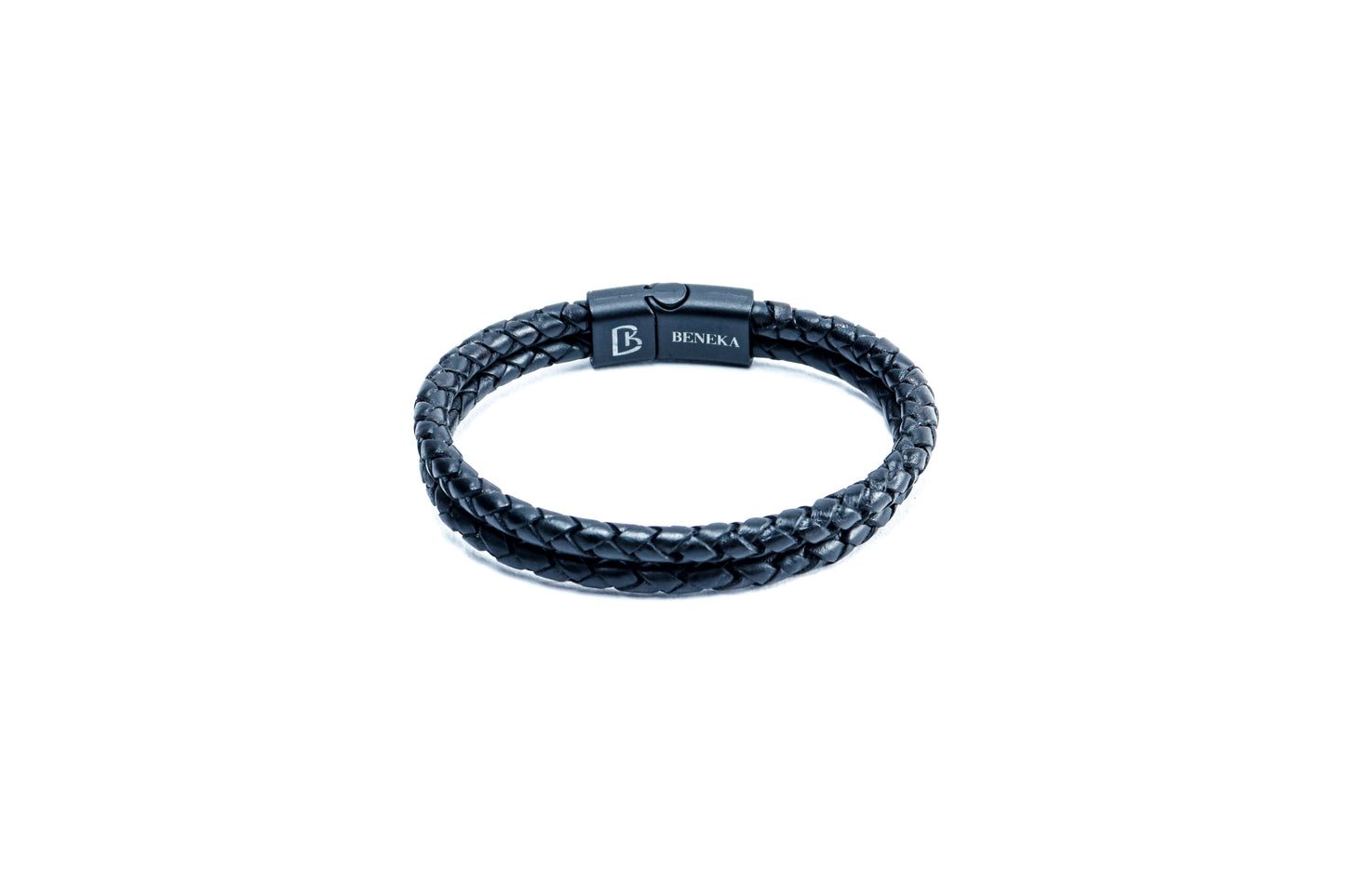 Charlies Double Rope Textured Leather Bracelet