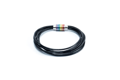 Classic Black Leather Bracelet