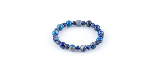 Shades Of Lapis Lazuli Natural Stone Bracelet