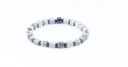 White Howlite Natural Stone Bracelet