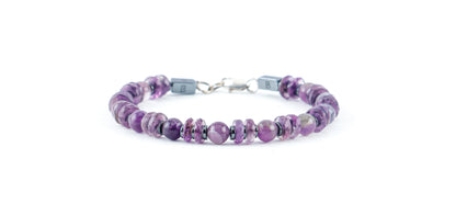 Multi Shape Amethyst Natural Stone Bracelet