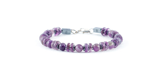 Multi Shape Amethyst Natural Stone Bracelet