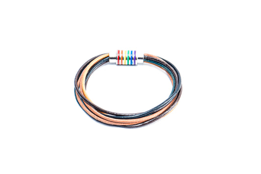 Multi Color Neo Leather Bracelet With Megsnap